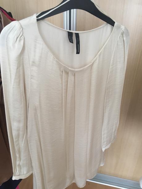 Kremova bluzka 3/4 rukav - mango, mango,xs