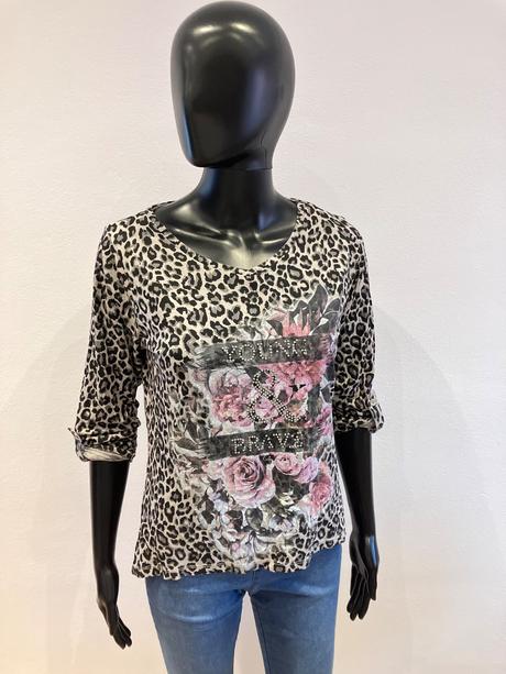 Dámska blúzka s leopardím vzorom, s