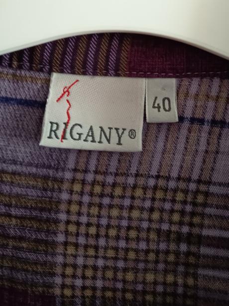 Fialová karovaná košeľa rigany, l