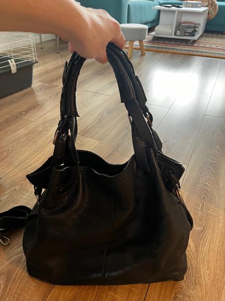 Väčšia celokožená kabelka, ecco