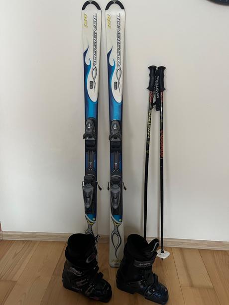 Lyže rossignol 150 + lyžiarky dolomite č. 38, rossignol,150-159 cm