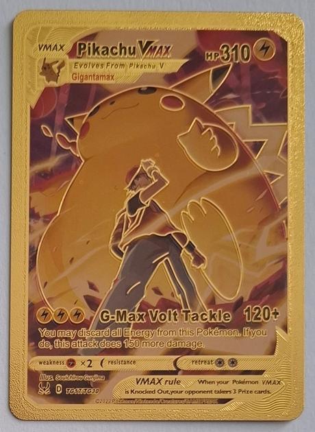 Pokémon karty zlaté plastové (30 ks),