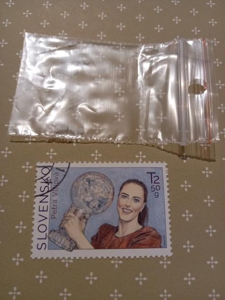 Poštová známka petra vlhová opečiatkovaná, 