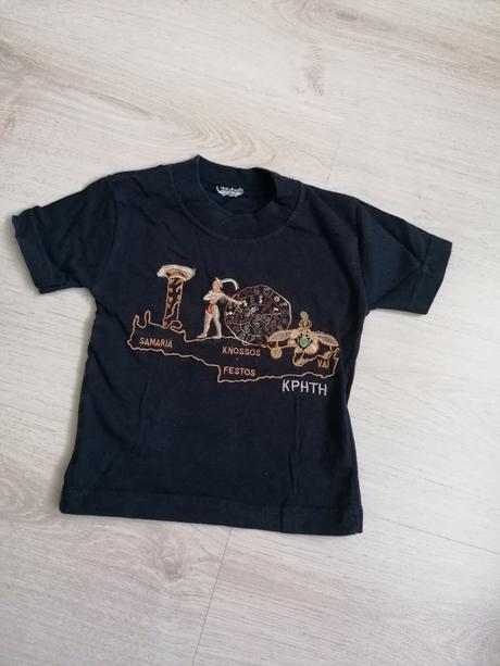 Tmavomodré tričko, 12m, 80