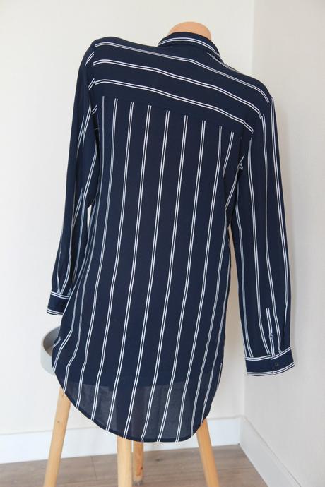Tmavo modrá oversize košeľa h&m, s, h&m,s