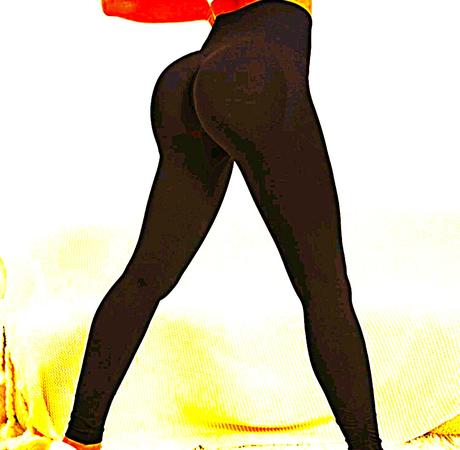 Čierne legíny s push-up, s