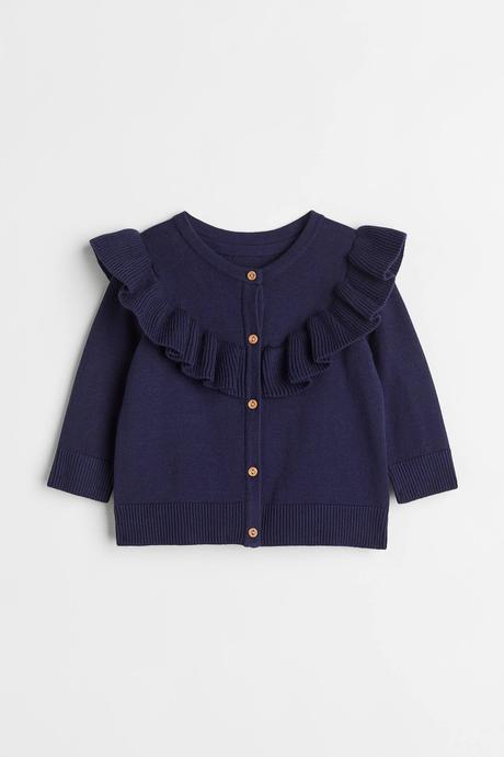 Sveter na gombíky s volánom  h&m, h&m,86