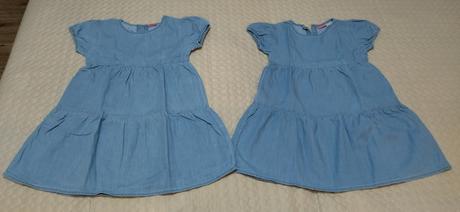 Letné šaty pre dvojičky, lupilu,110
