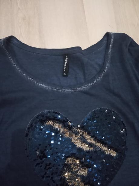 Tričko s trblietavym srdiečkom, m