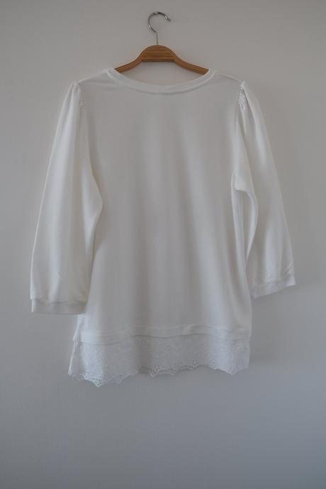 Biele tričko s krajkou, 40