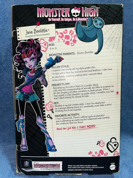 Monster high jane boolittle, 