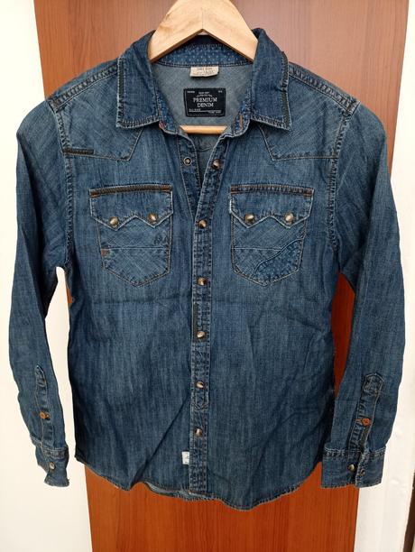 Riflová košeľa, zara,152