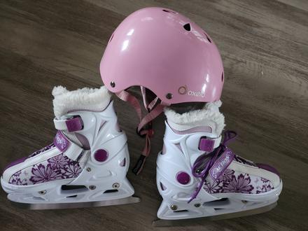 Kvetinkové korčule na ľad s prilbou, 33