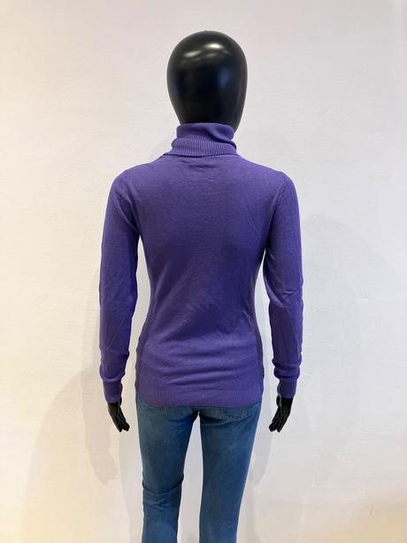 Dámsky fialový rolák, tu,m