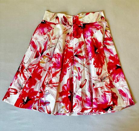 Bielo-ružová elegantná sukňa, orsay,m