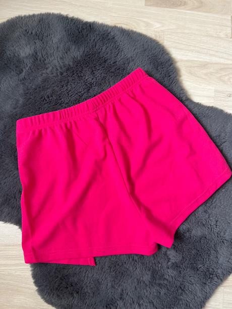 Skort kraťasy ružove s vysokym pasom na gumičku, xs