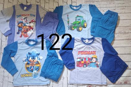 Bavlnené pyžamo patrola, požiarnik sam, traktor, tinko,122