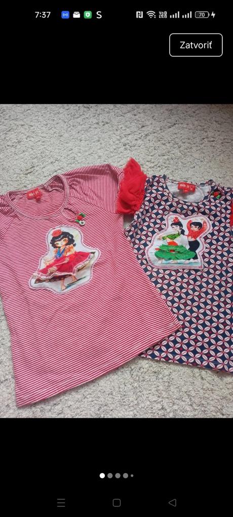 2x krásne tričká značkové, 122