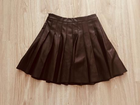 Štýlová koženková plisovaná sukňa tally weijl, tally weijl,s