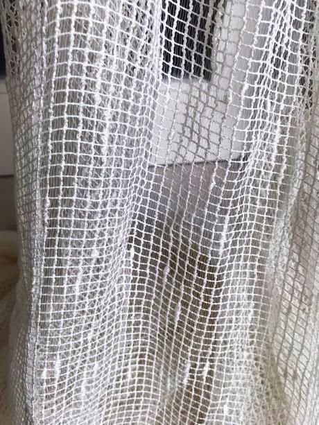 Luxusná perleťová uzlíková záclona, 