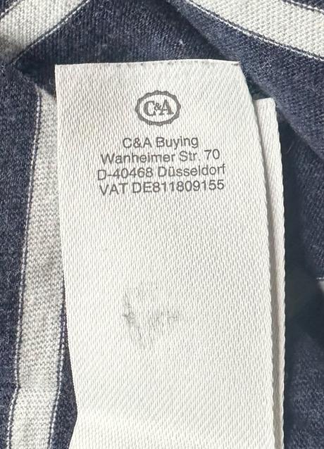 Tričko 158/164 prúžkované na gombíčky, c&a,158