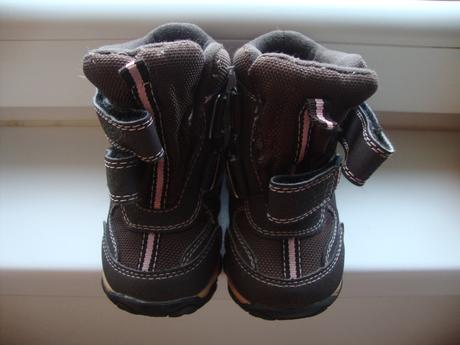 Hnedo-ružové nepremokavé zimné topánočky, dei-tex,21