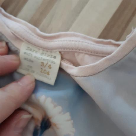 Romantické tričenko, zara,104