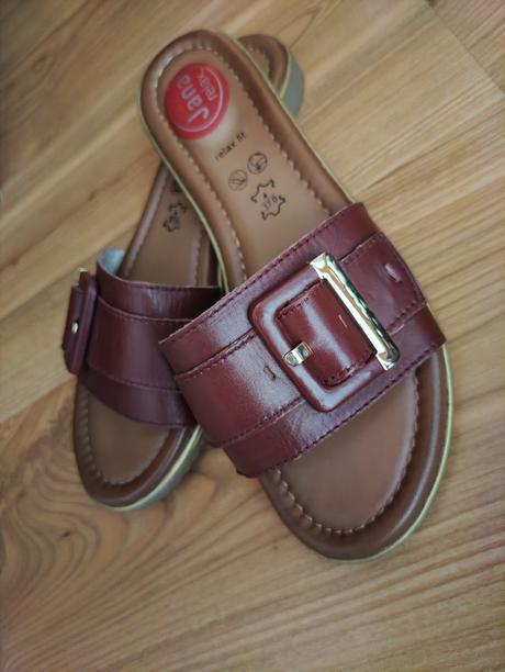 Kožené šľapky jana, 37