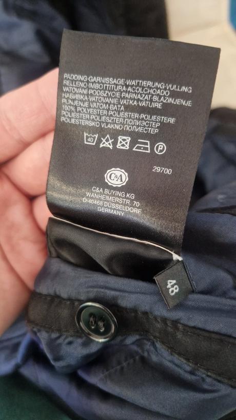 Zateplená bunda, c&a,48