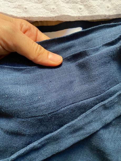 Rivica ľanová zavinovacia sukňa uni, 