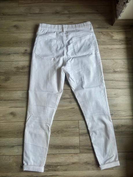 Biele strečové jegginsy, f&f,s