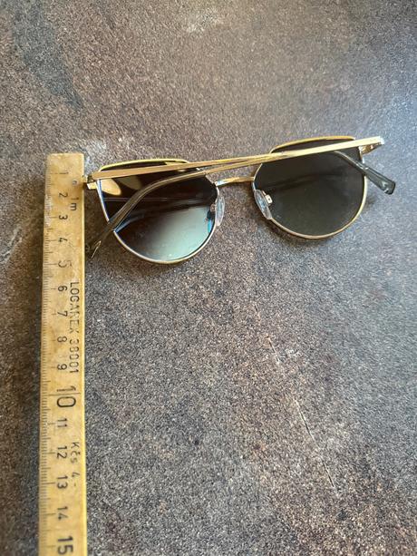 Slnečné okuliare zlatý kovový ram, h&m