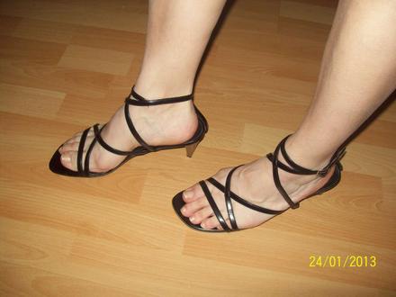 Sandálky čierne, 39