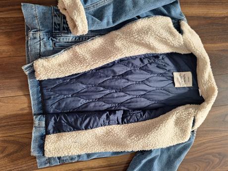 Vyteplená bunda riflová zara, zara,128
