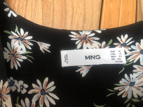 Čierne kvetinové šaty mng, mango,xl