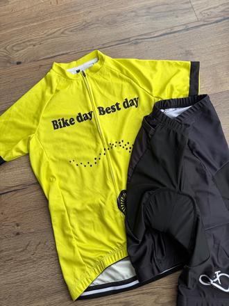 Nenosené žlté tričko na cyklistiku, veľ. s, s