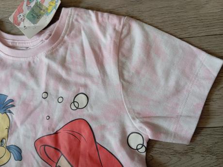 Batikované tričko disney ariel 104 a 110, primark,104
