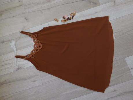 Šaty hnedé padavý materiál m/l, m