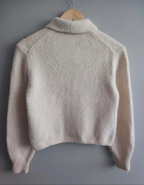 Luxusný minimalistický kardigán z alpaky, xs