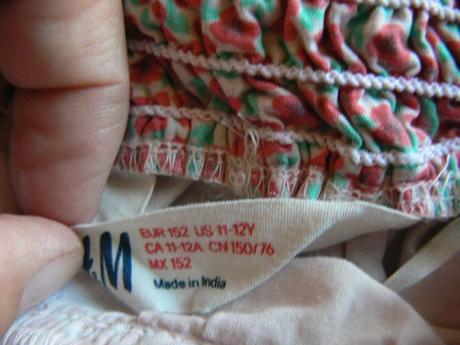 Kvetinová sukňa, h&m,152