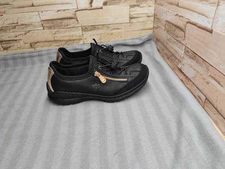 Rieker 38 - dámske čierne sneakersy, rieker,38