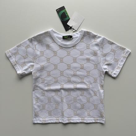 Biele tričko s krátkym rukávom, 104 - 152