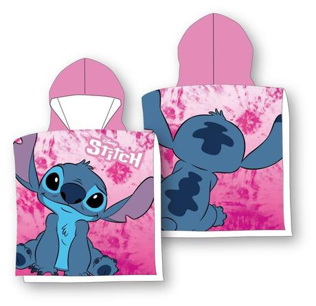 Pončo lilo and stitch pink 55/110, 