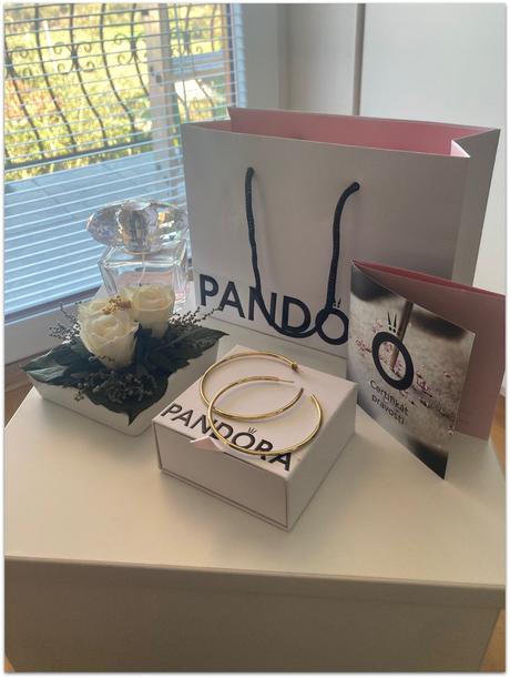 Pozlátené kruhové náušnice pandora, pandora