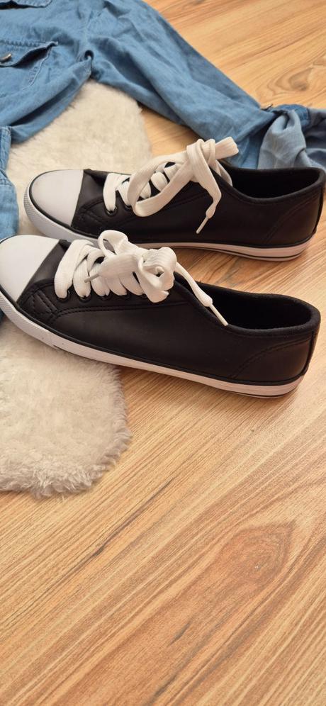 Set overal a tenisky z imitácie kože, sinsay,xs