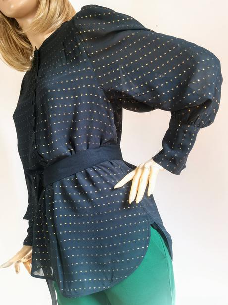 Malene birger - luxusná čierna blúzka milaelle, xs