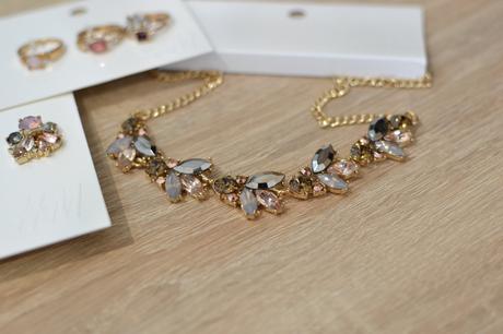 Zlato-ružová sada šperkov, h&m