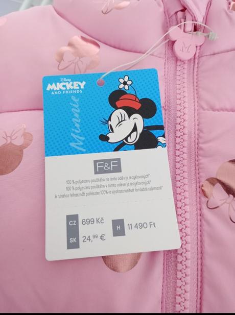 Teplá bunda minnie mouse 122, f&f,122