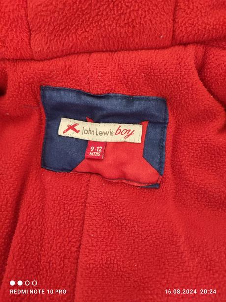 Mäkučký zimný overel 9-12m, john lewis baby,74