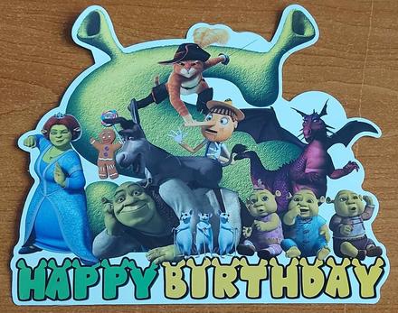 Tortový zápich shrek - skladom, tz-251,